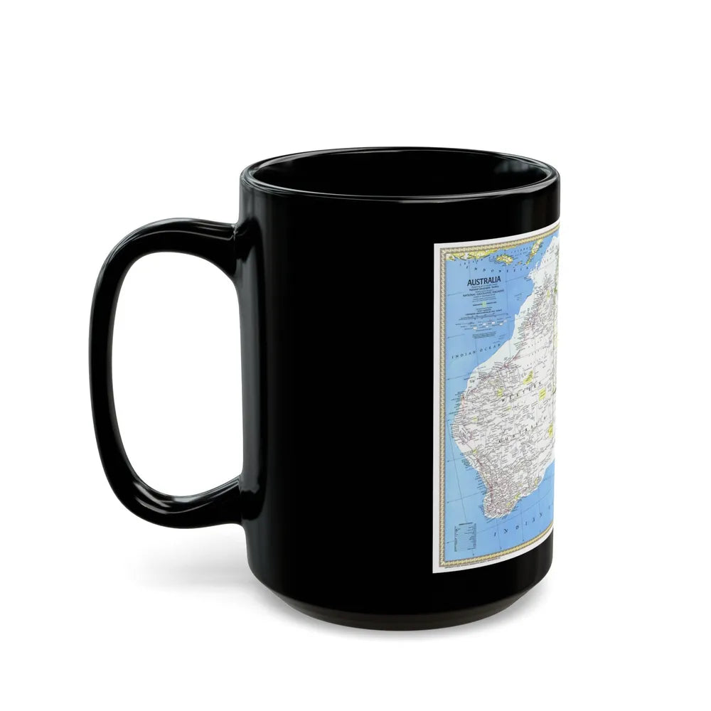 Australia (1979) (Map) Black Coffee Mug-Go Mug Yourself