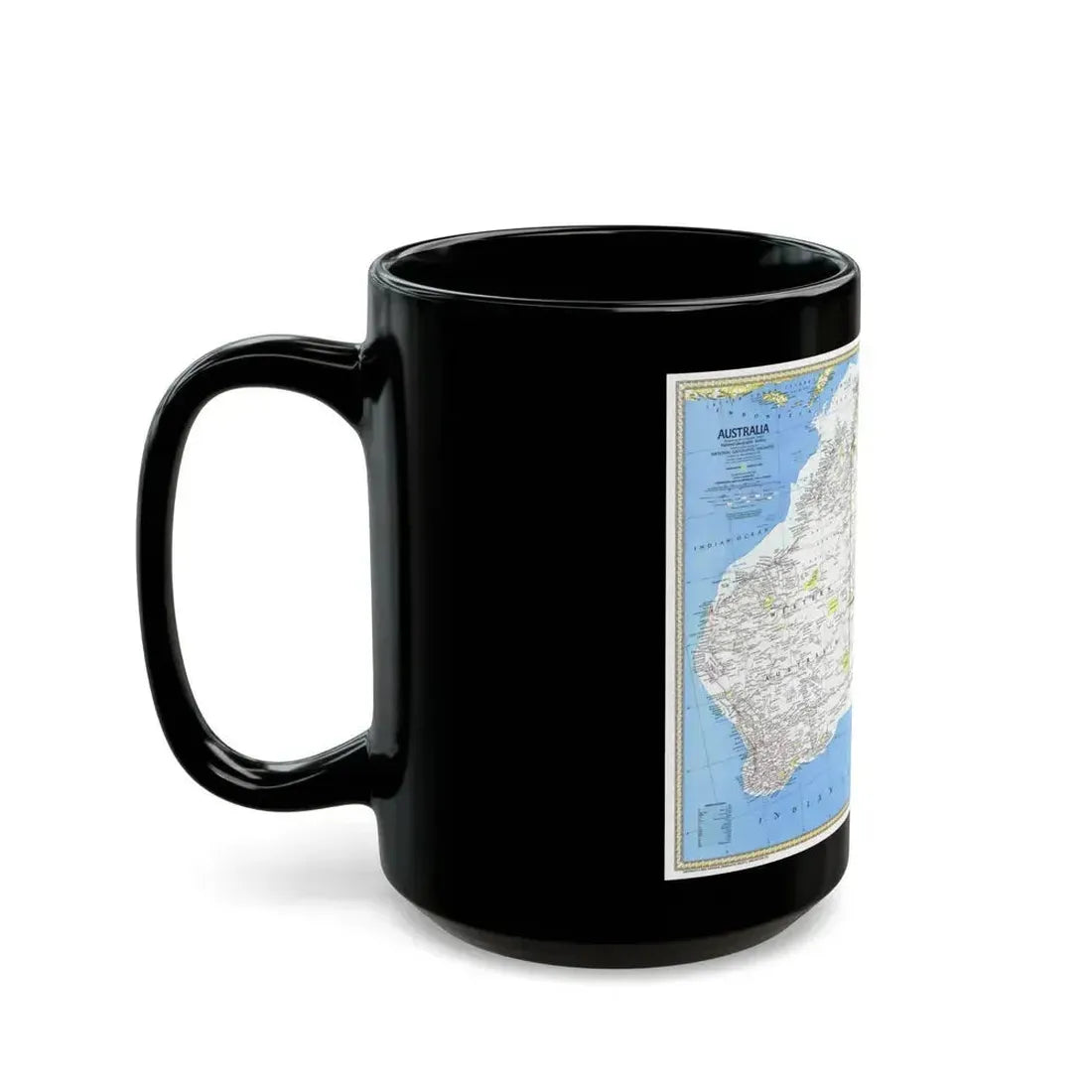 Australia (1979) (Map) Black Coffee Mug - Go Mug Yourself