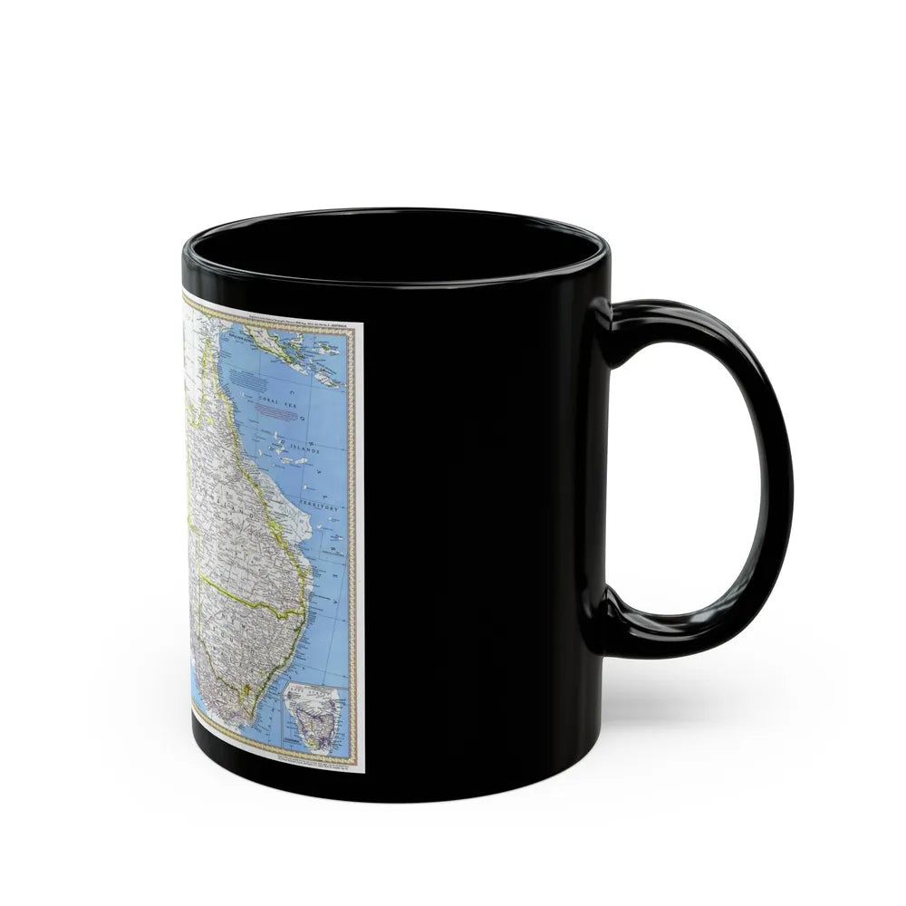 Australia (1979) (Map) Black Coffee Mug-Go Mug Yourself