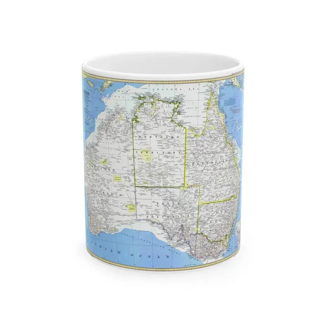Australia (1979) (Map) White Coffee Mug 11oz - Go Mug Yourself