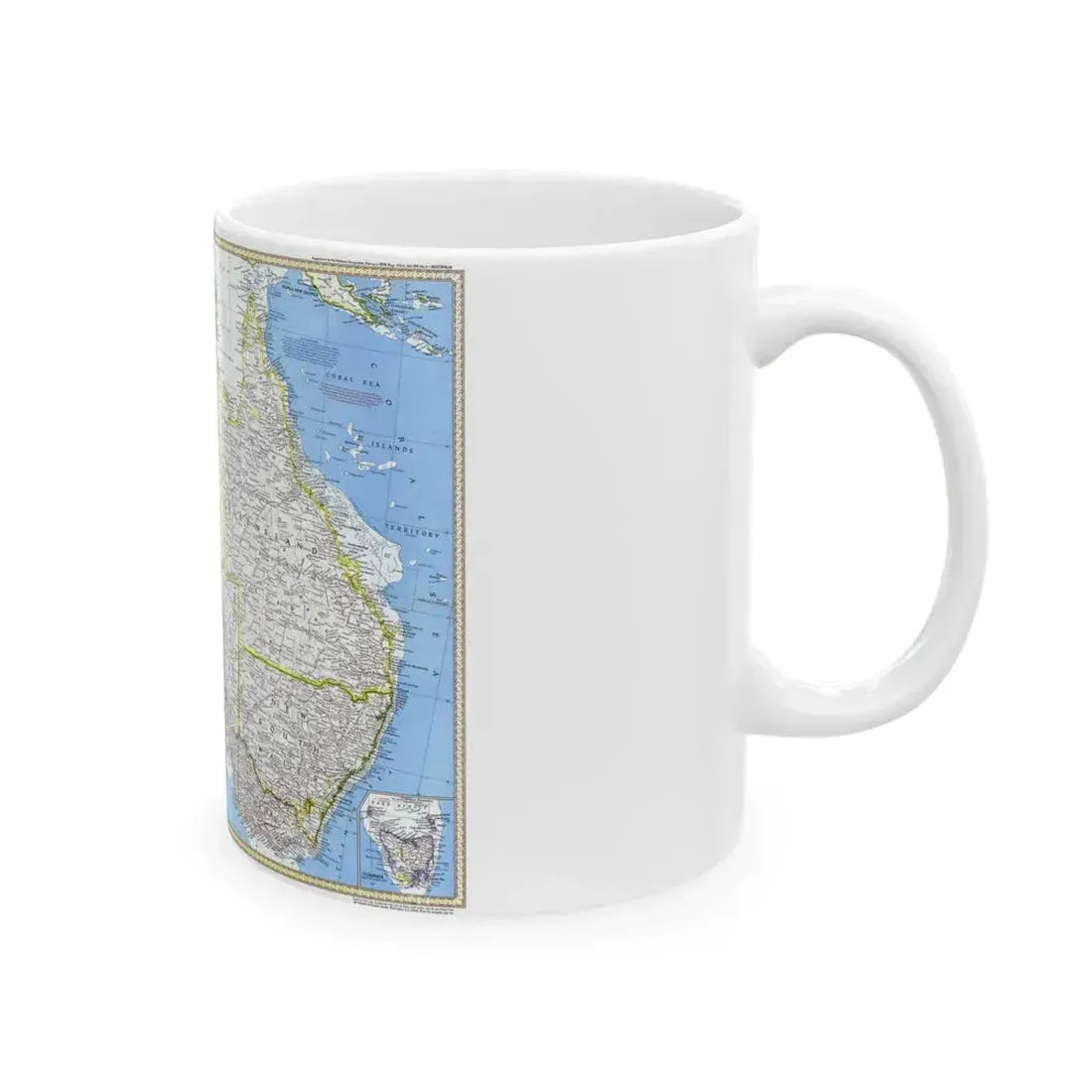 Australia (1979) (Map) White Coffee Mug - Go Mug Yourself