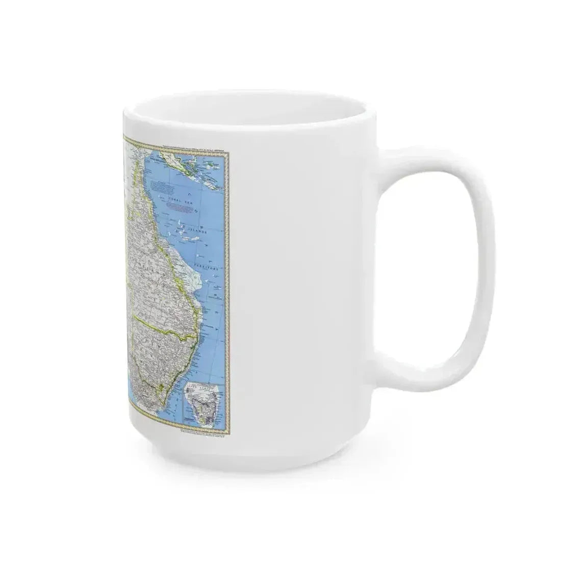 Australia (1979) (Map) White Coffee Mug - Go Mug Yourself