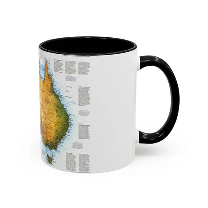 Australia - A Traveller's Look (1988) (Map) Accent Coffee Mug - Go Mug Yourself