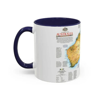 Australia - A Traveller's Look (1988) (Map) Accent Coffee Mug - Go Mug Yourself