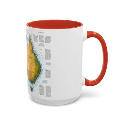 Australia - A Traveller's Look (1988) (Map) Accent Coffee Mug - Go Mug Yourself