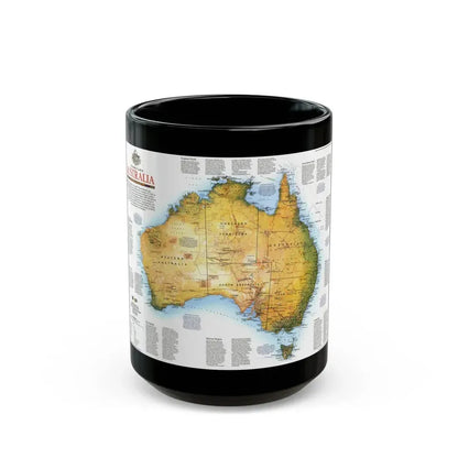 Australia - A Traveller's Look (1988) (Map) Black Coffee Mug 15oz - Go Mug Yourself