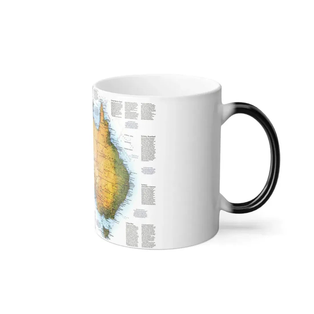 Australia - A Traveller's Look (1988) (Map) Color Changing Mug 11oz - Go Mug Yourself