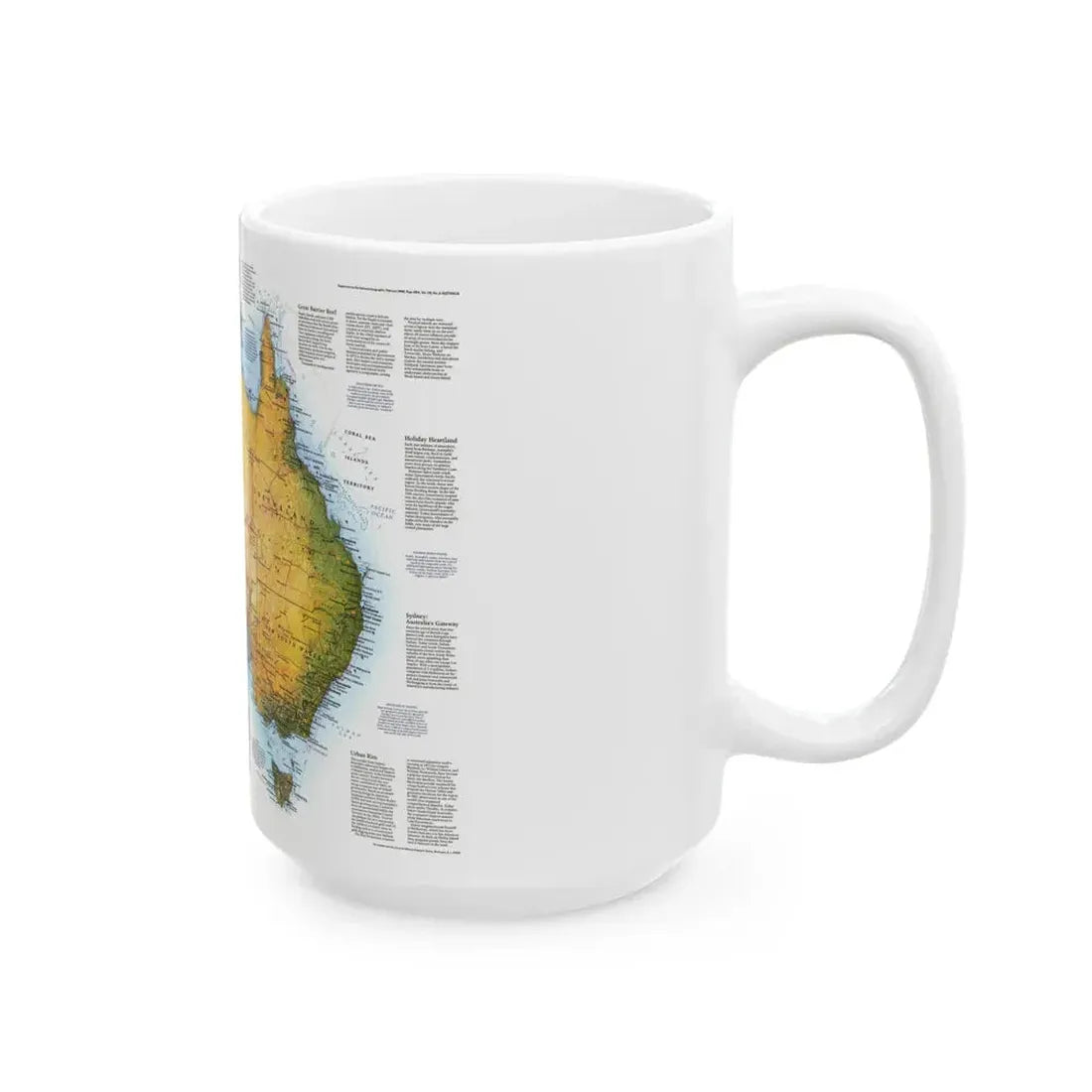 Australia - A Traveller's Look (1988) (Map) White Coffee Mug - Go Mug Yourself