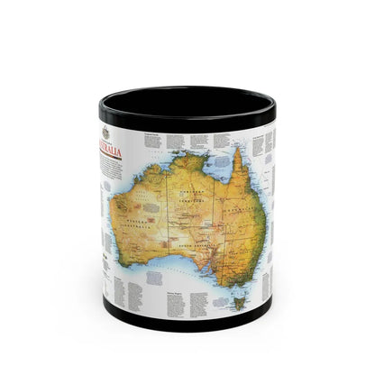 Australia - A Traveller's Look (1988) (Map) Black Coffee Mug-11oz-Go Mug Yourself