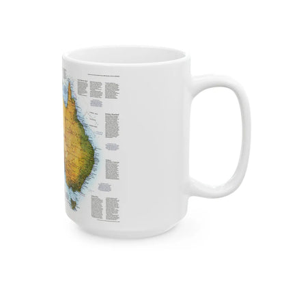 Australia - A Traveller's Look (1988) (Map) White Coffee Mug-Go Mug Yourself