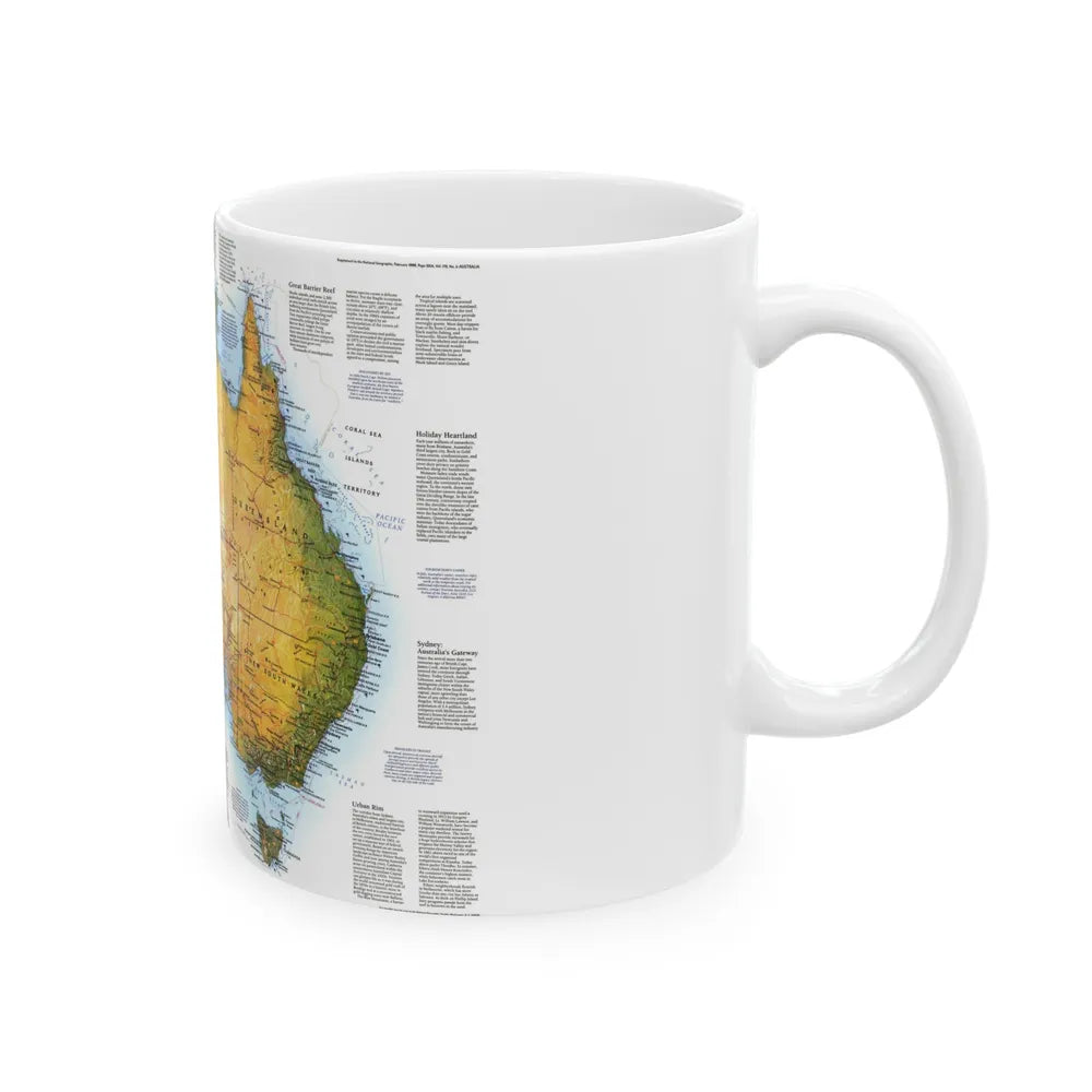 Australia - A Traveller's Look (1988) (Map) White Coffee Mug-Go Mug Yourself