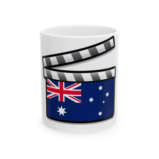 Australia film clapperboard (Australia) White Coffee Mug 11oz - Go Mug Yourself