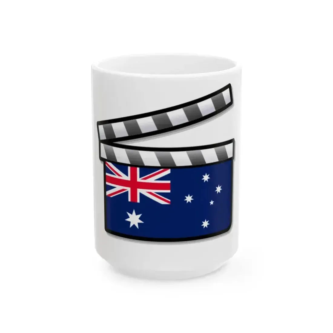Australia film clapperboard (Australia) White Coffee Mug 15oz - Go Mug Yourself