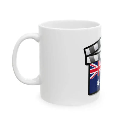 Australia film clapperboard (Australia) White Coffee Mug - Go Mug Yourself
