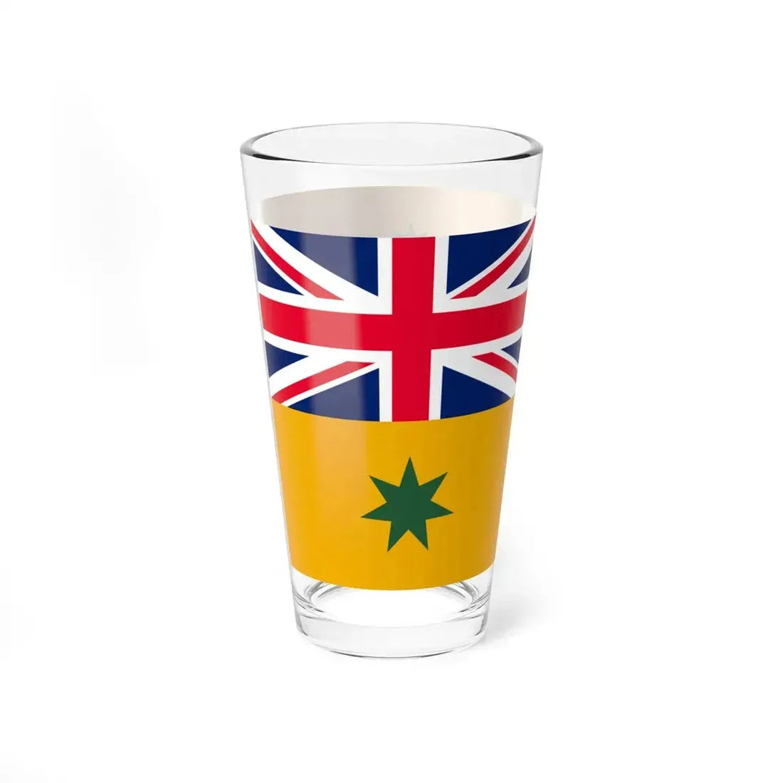 Australia flag green on yellow (Australia) Pint Glass 16oz - Go Mug Yourself