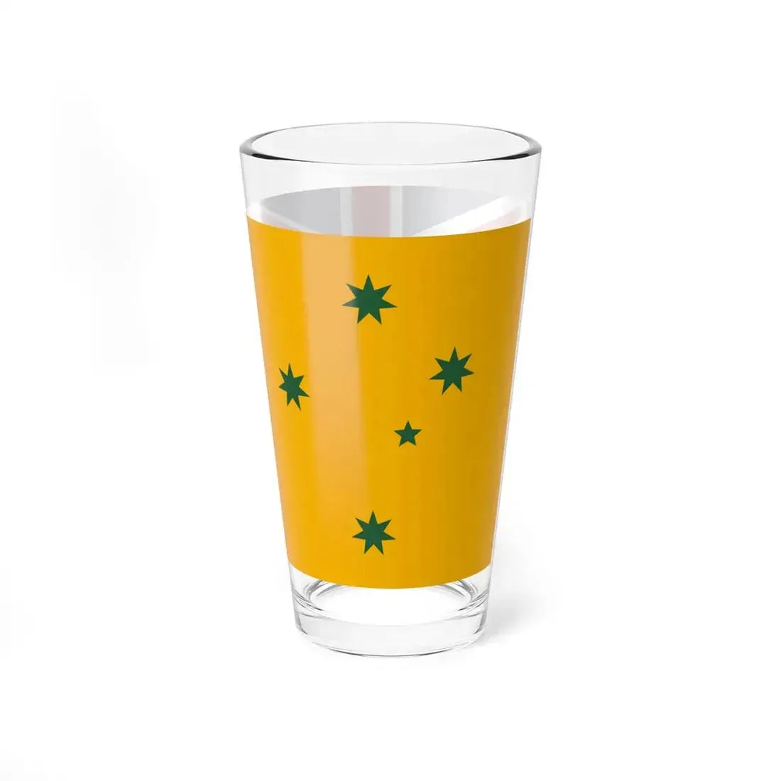 Australia flag green on yellow (Australia) Pint Glass 16oz - Go Mug Yourself