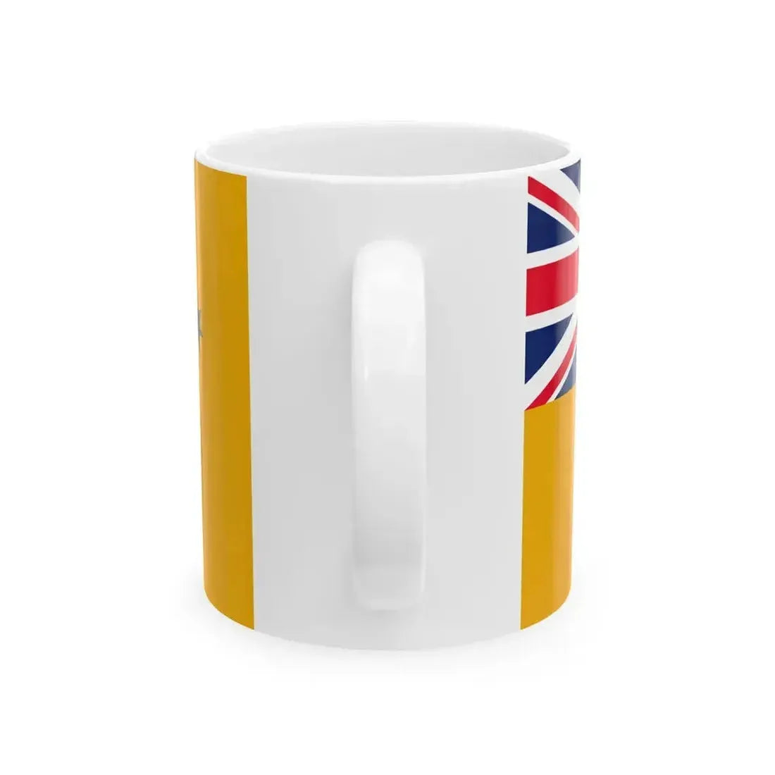 Australia flag green on yellow (Australia) White Coffee Mug - Go Mug Yourself