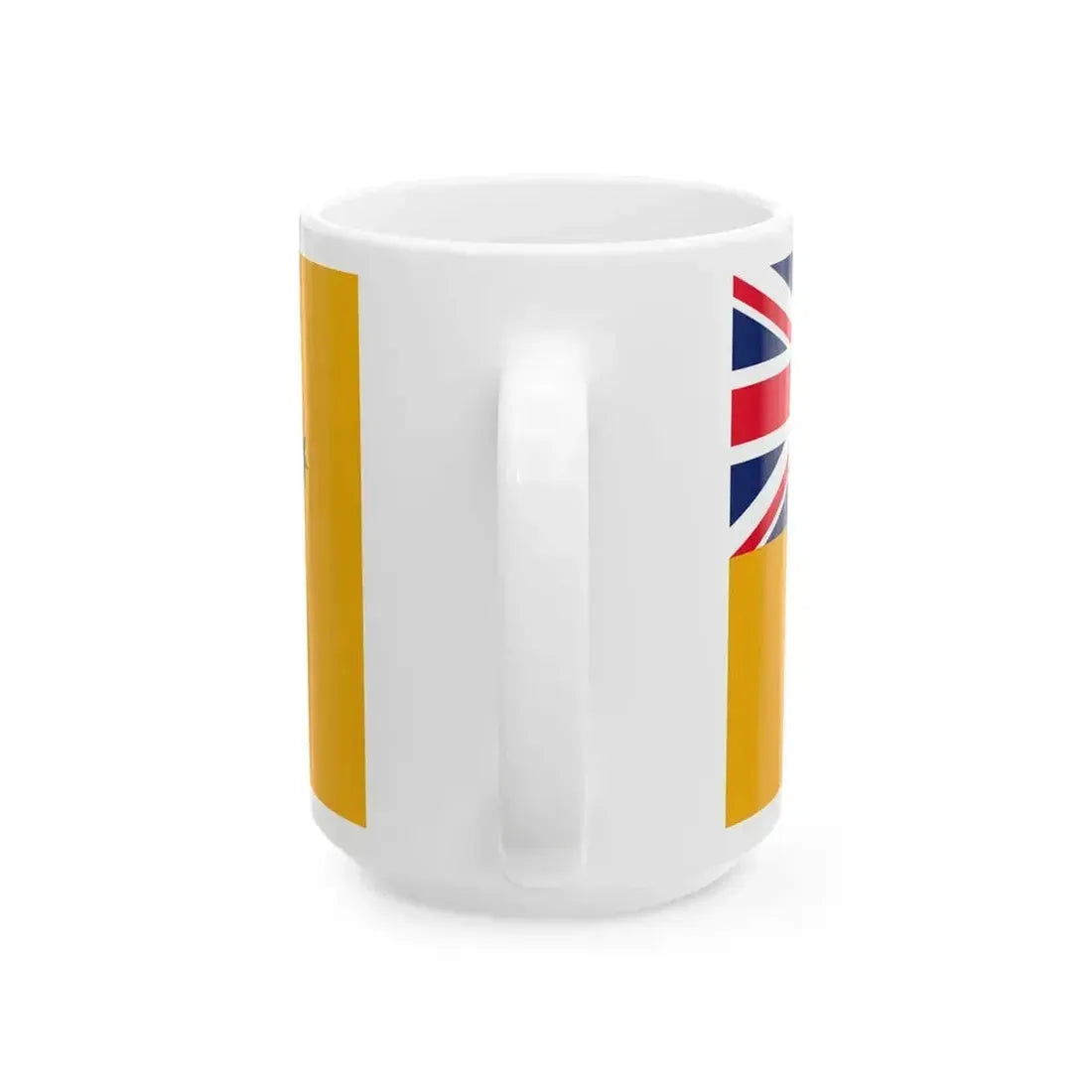 Australia flag green on yellow (Australia) White Coffee Mug - Go Mug Yourself