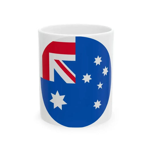 Australia flag icon round (Australia) White Coffee Mug 11oz - Go Mug Yourself