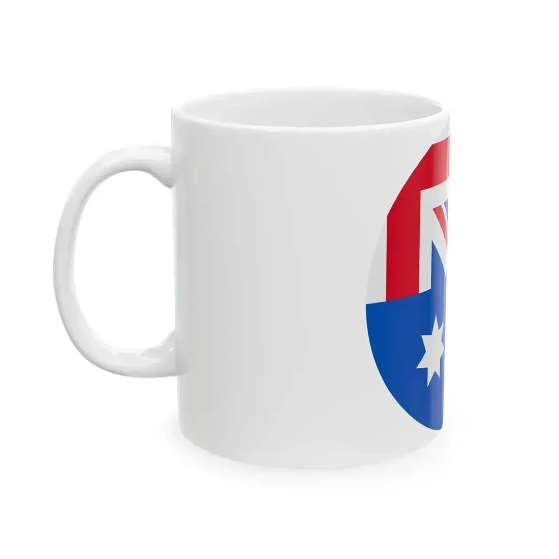Australia flag icon round (Australia) White Coffee Mug - Go Mug Yourself