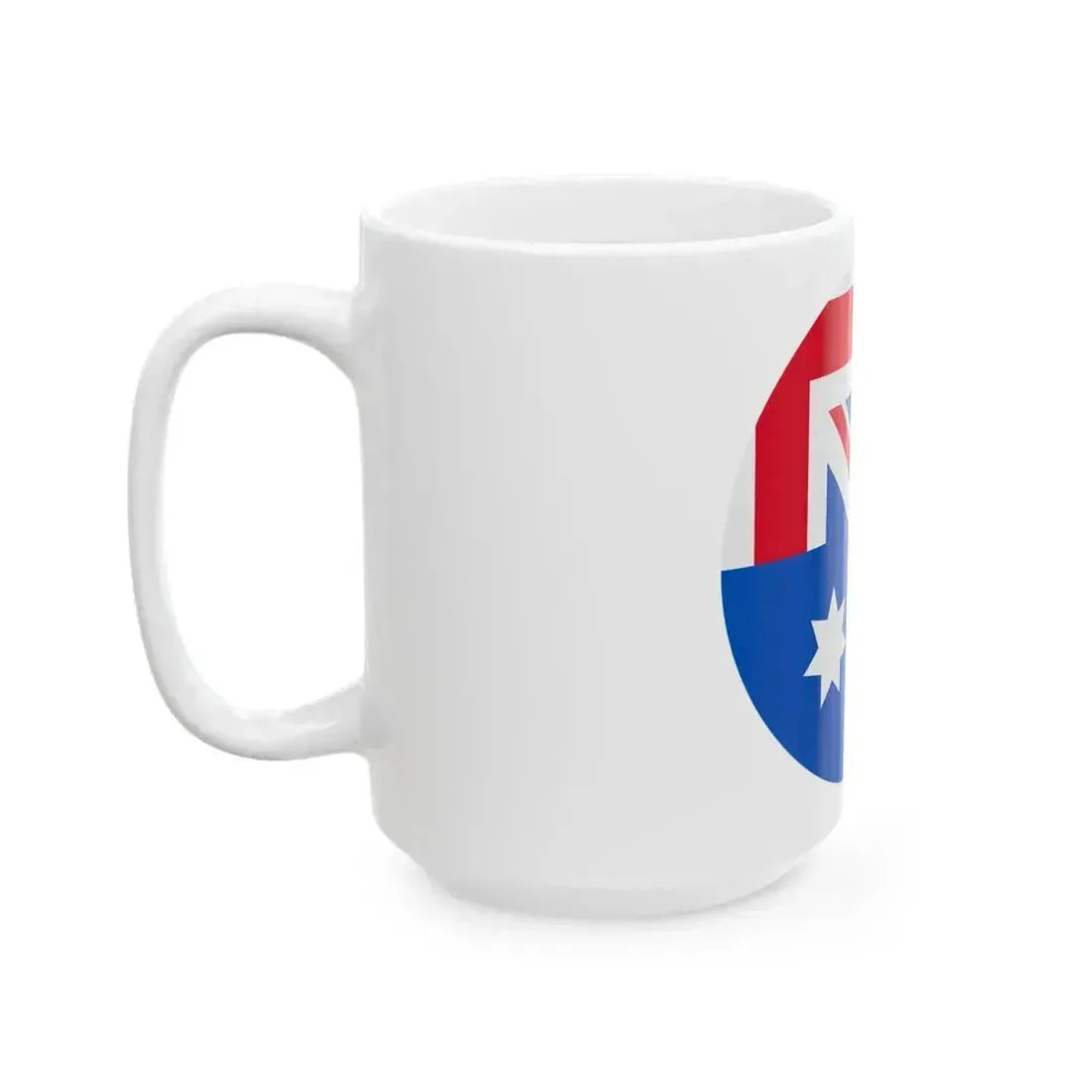 Australia flag icon round (Australia) White Coffee Mug - Go Mug Yourself
