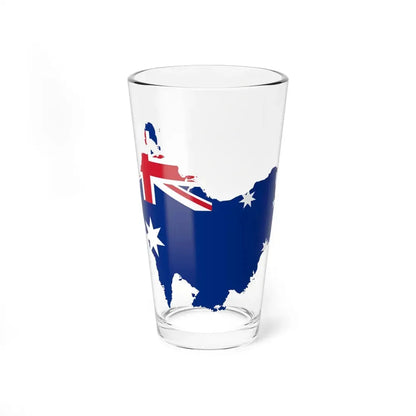 Australia flag-map South at top (Australia) Pint Glass 16oz 16oz - Go Mug Yourself
