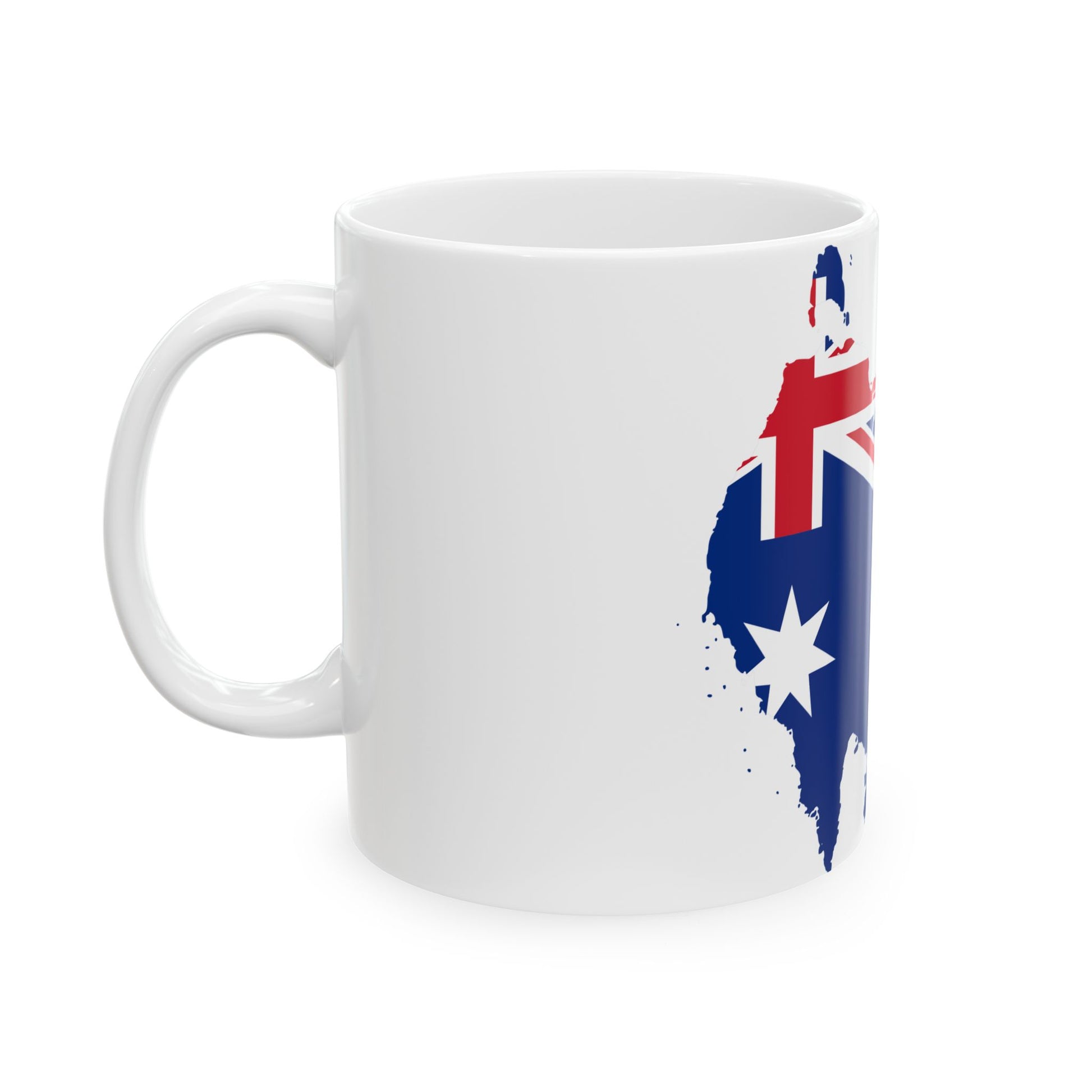 Australia flag-map South at top (Australia) White Coffee Mug-Go Mug Yourself