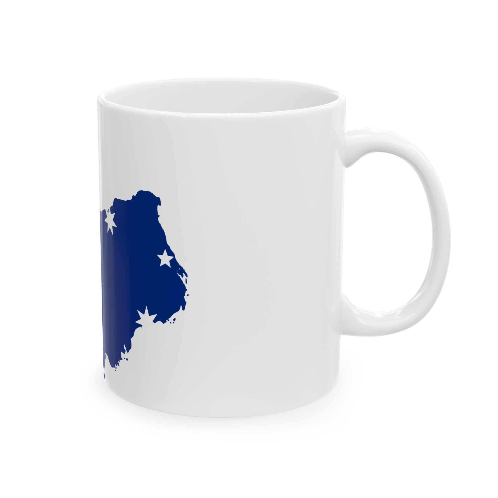 Australia flag-map South at top (Australia) White Coffee Mug-Go Mug Yourself
