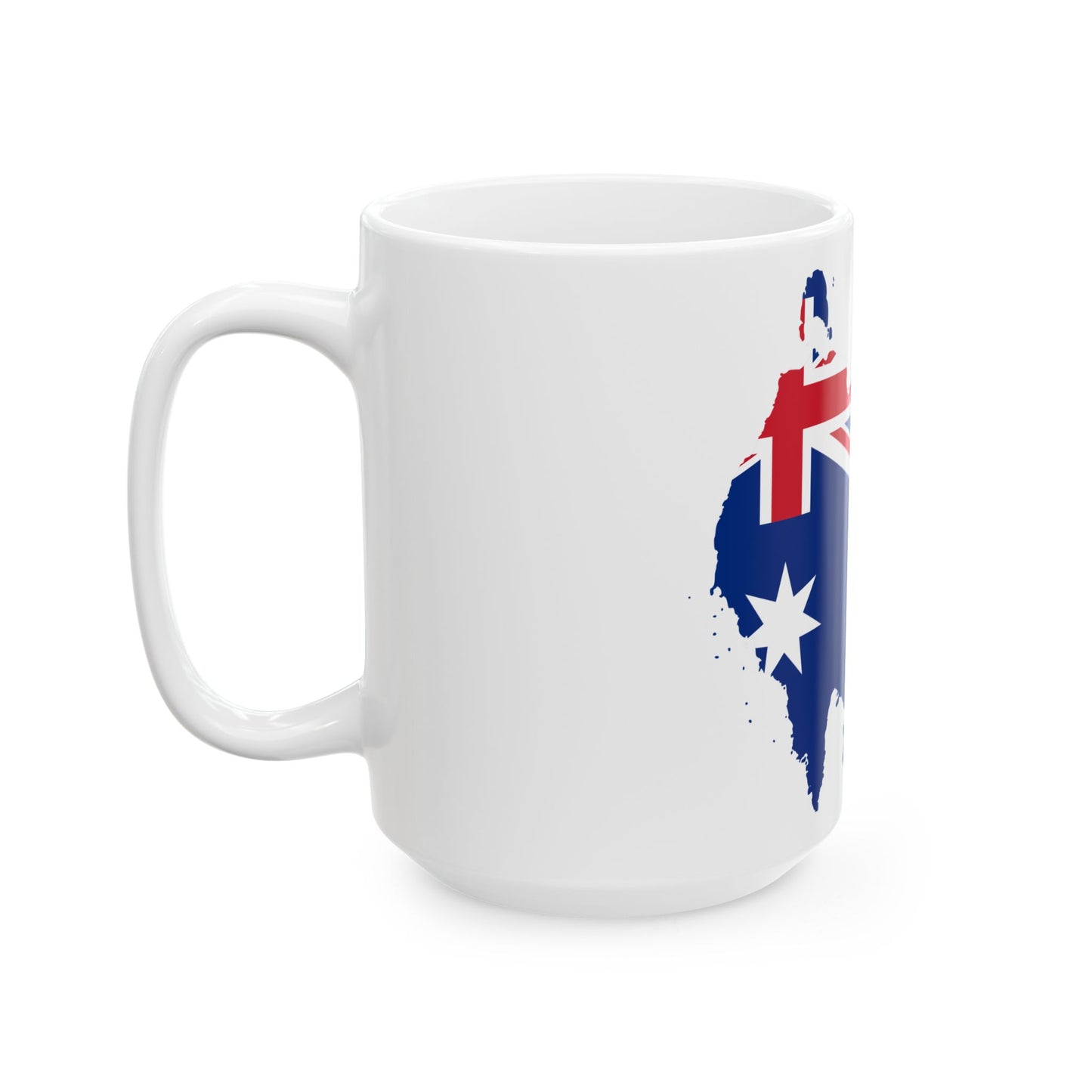Australia flag-map South at top (Australia) White Coffee Mug-Go Mug Yourself