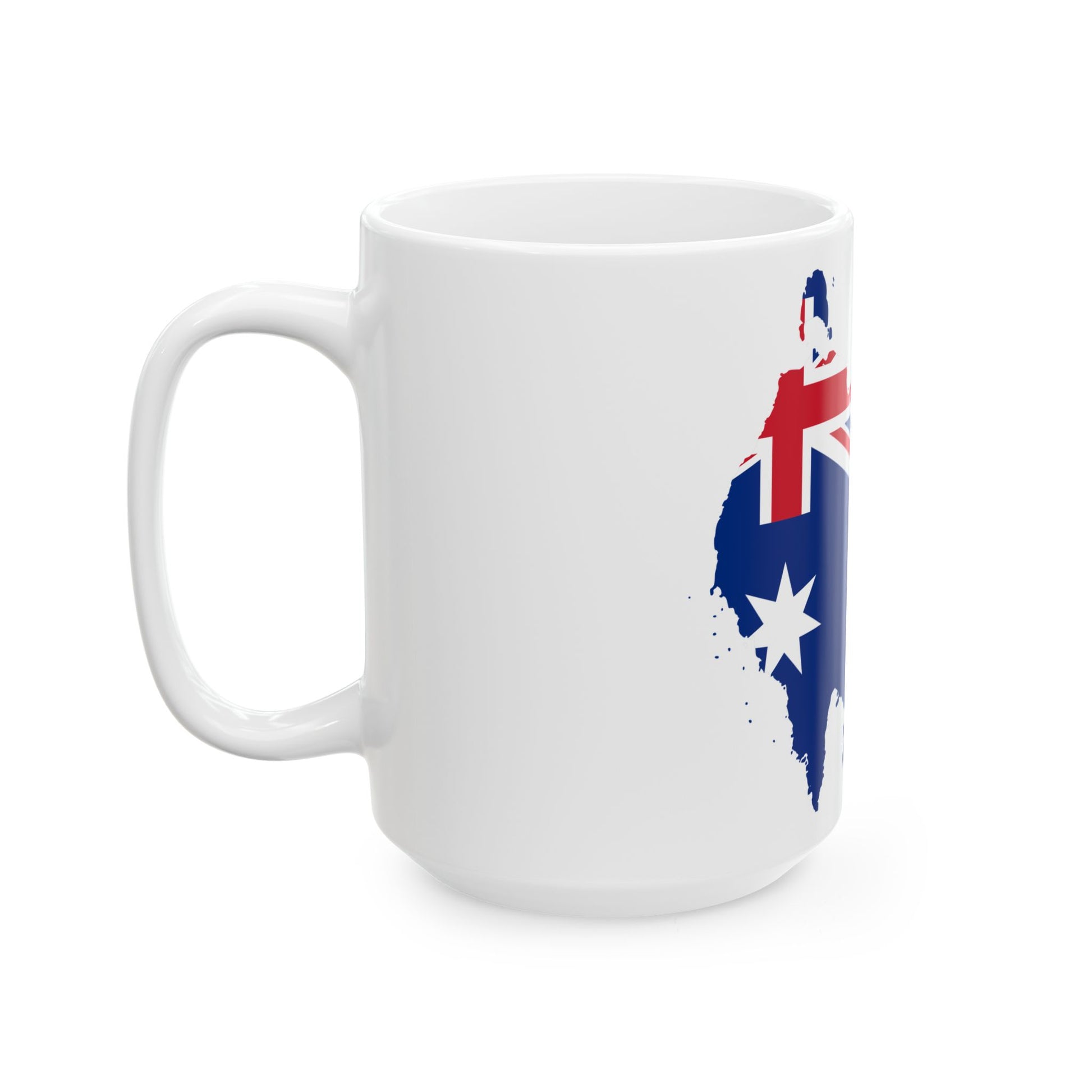 Australia flag-map South at top (Australia) White Coffee Mug-Go Mug Yourself