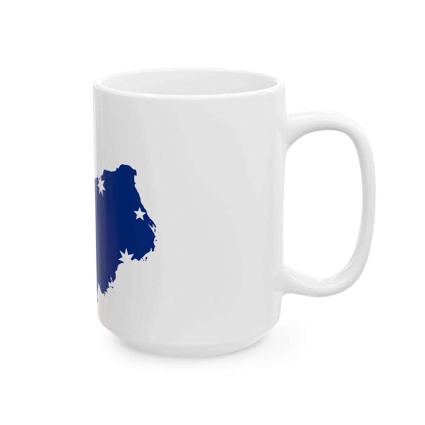 Australia flag-map South at top (Australia) White Coffee Mug-Go Mug Yourself