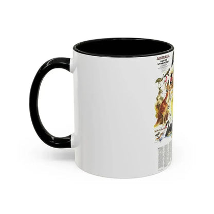Australia- Land of Living Fossils (1979) (Map) Accent Coffee Mug - Go Mug Yourself
