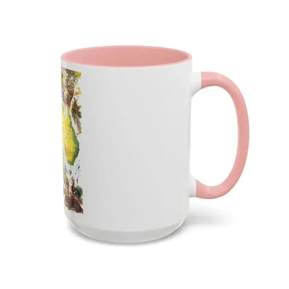 Australia- Land of Living Fossils (1979) (Map) Accent Coffee Mug - Go Mug Yourself