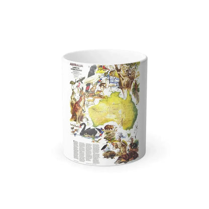 Australia- Land of Living Fossils (1979) (Map) Color Changing Mug 11oz Default Title - Go Mug Yourself