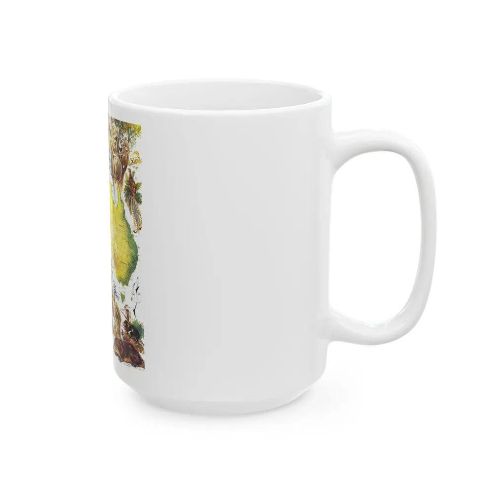 Australia- Land of Living Fossils (1979) (Map) White Coffee Mug-Go Mug Yourself