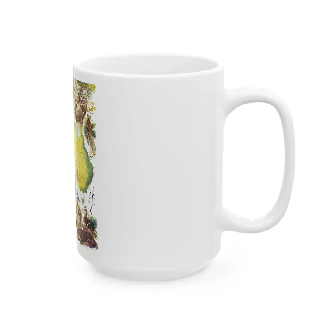 Australia- Land of Living Fossils (1979) (Map) White Coffee Mug - Go Mug Yourself