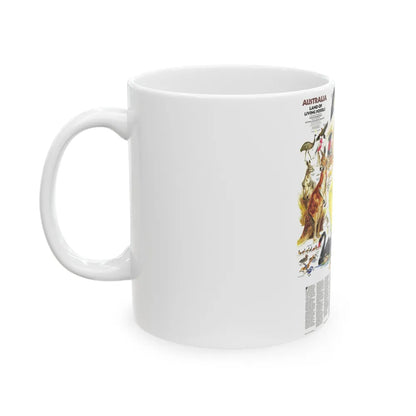 Australia- Land of Living Fossils (1979) (Map) White Coffee Mug-Go Mug Yourself