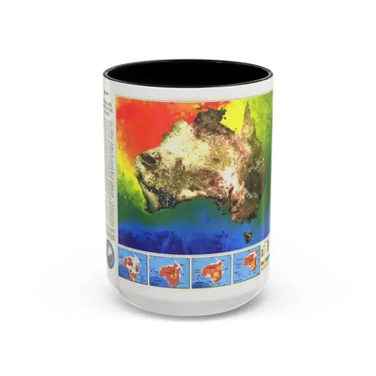 Australia's Continental Odyssey (1988) (Map) Accent Coffee Mug 15oz Black - Go Mug Yourself