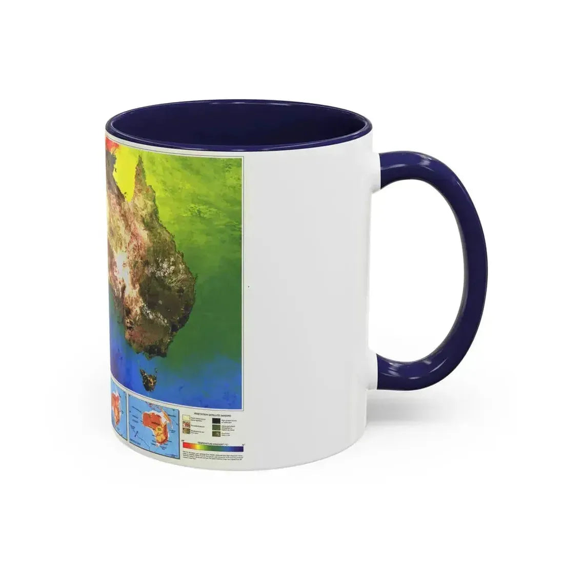 Australia's Continental Odyssey (1988) (Map) Accent Coffee Mug - Go Mug Yourself