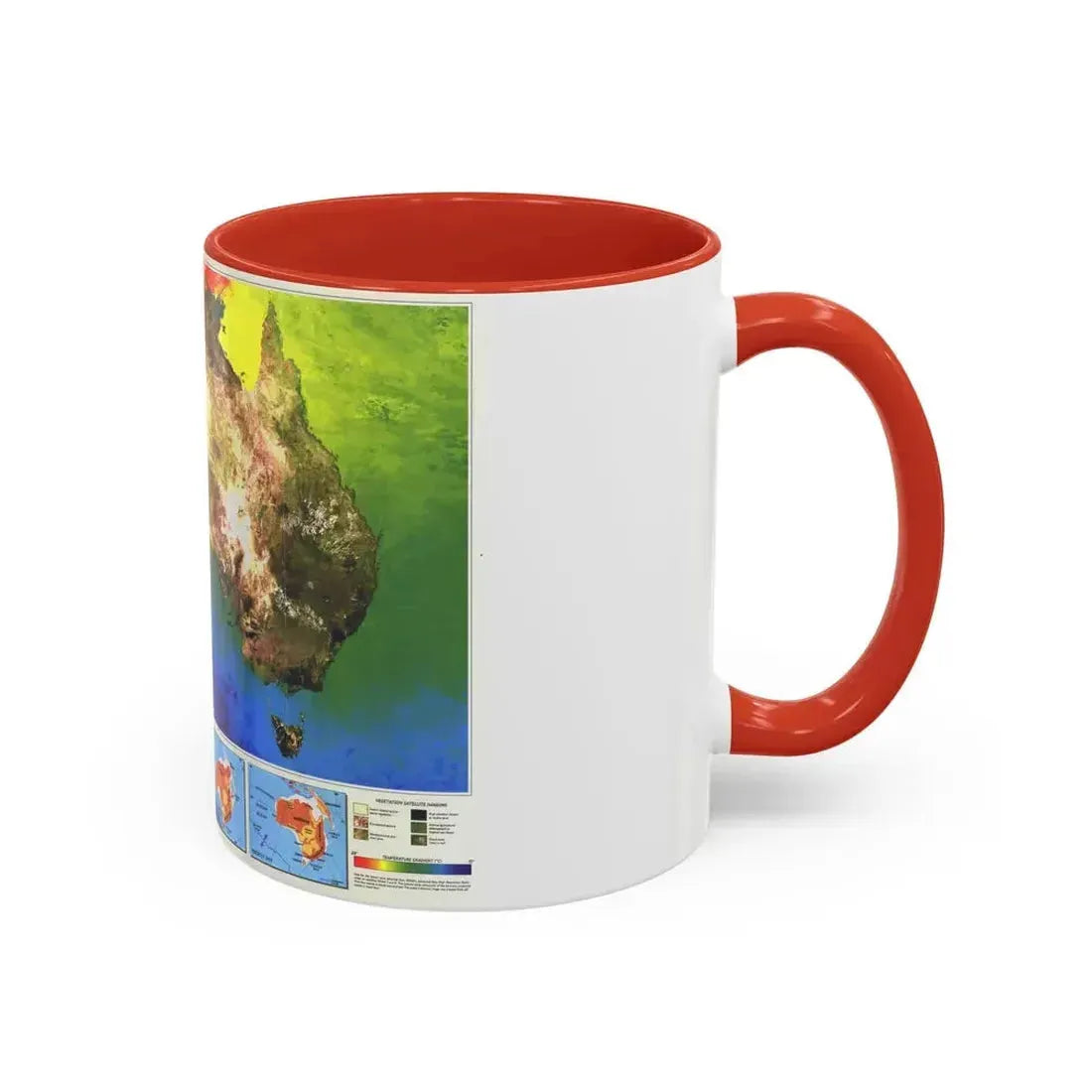 Australia's Continental Odyssey (1988) (Map) Accent Coffee Mug - Go Mug Yourself