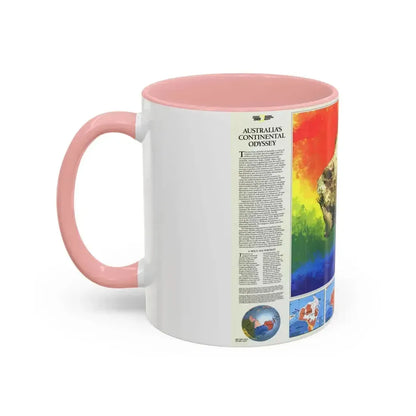 Australia's Continental Odyssey (1988) (Map) Accent Coffee Mug - Go Mug Yourself