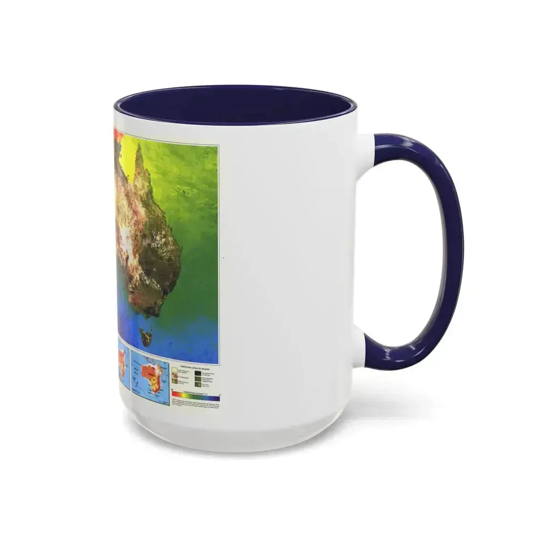 Australia's Continental Odyssey (1988) (Map) Accent Coffee Mug - Go Mug Yourself