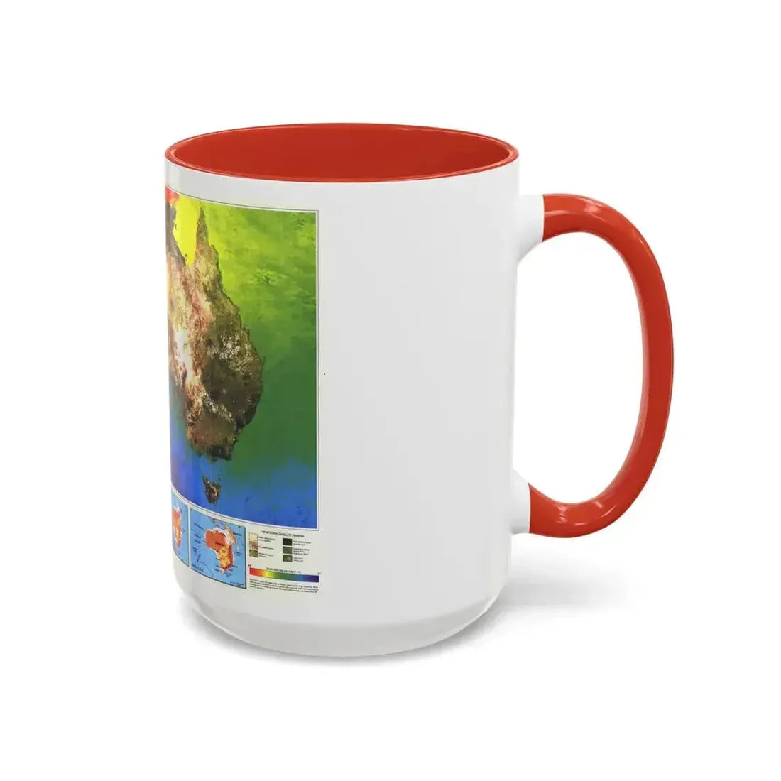 Australia's Continental Odyssey (1988) (Map) Accent Coffee Mug - Go Mug Yourself