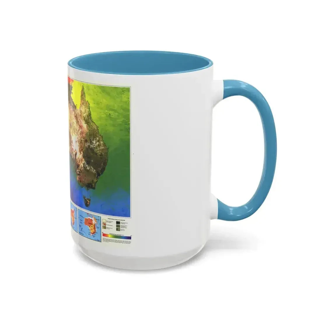 Australia's Continental Odyssey (1988) (Map) Accent Coffee Mug - Go Mug Yourself