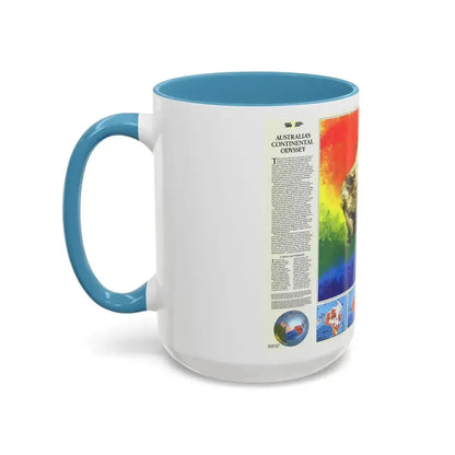 Australia's Continental Odyssey (1988) (Map) Accent Coffee Mug - Go Mug Yourself