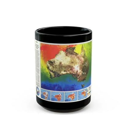 Australia's Continental Odyssey (1988) (Map) Black Coffee Mug 15oz - Go Mug Yourself