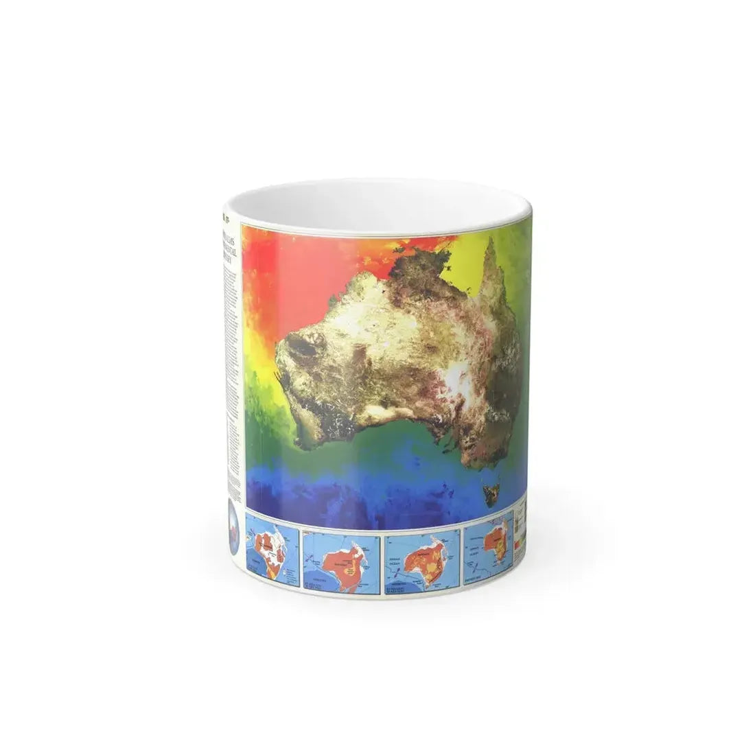 Australia's Continental Odyssey (1988) (Map) Color Changing Mug 11oz Default Title 11oz - Go Mug Yourself