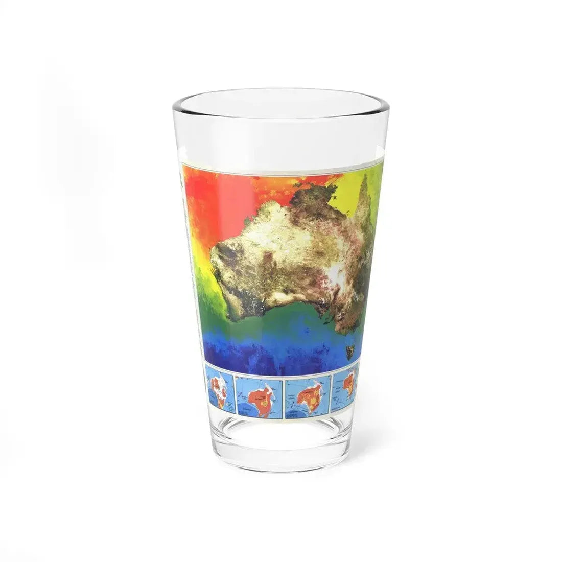 Australia's Continental Odyssey (1988) (Map) Pint Glass 16oz 16oz - Go Mug Yourself
