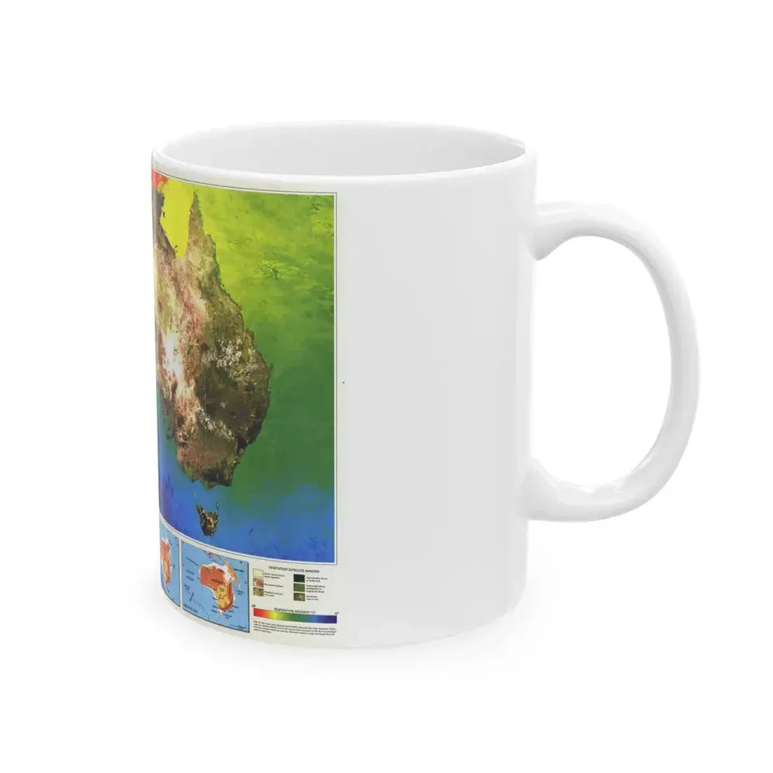 Australia's Continental Odyssey (1988) (Map) White Coffee Mug - Go Mug Yourself