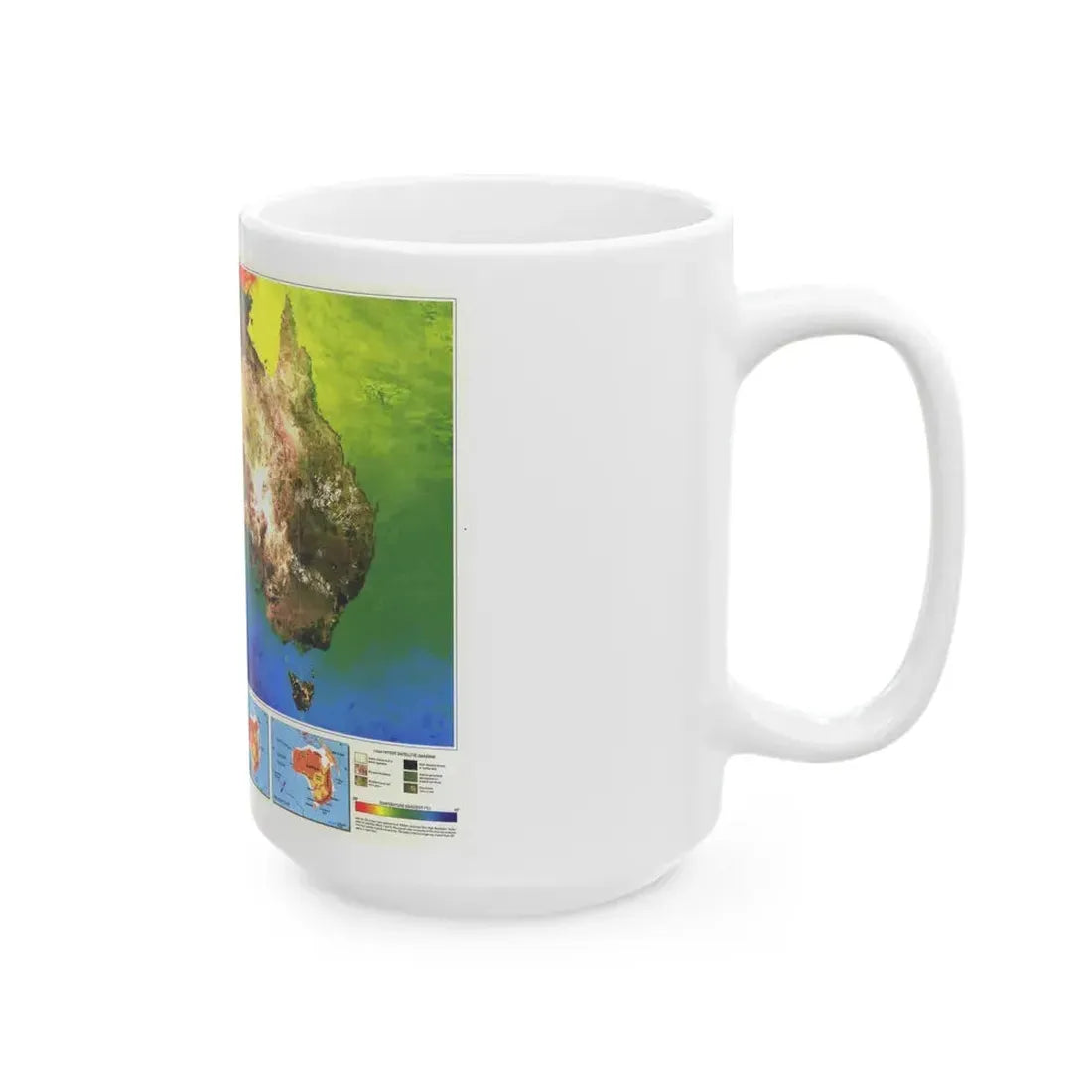 Australia's Continental Odyssey (1988) (Map) White Coffee Mug - Go Mug Yourself